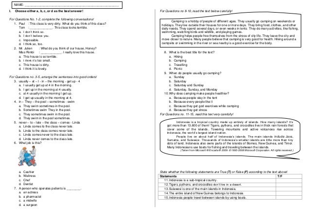 Soal Bahasa Inggris Smp Mts Report Text Jobs