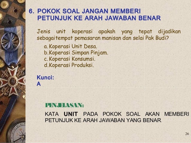 Soal Bentuk Pg Bs Dan Menjodohkan