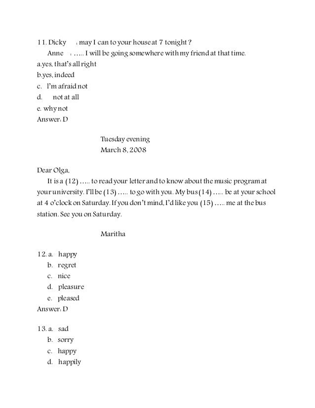 Contoh Soal Invitation Kelas 11