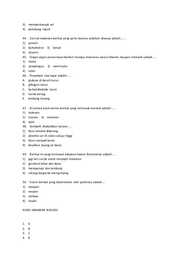 50 Soal Dan Jawaban Biologi Semester 1 Kelas 10 Ukbm - Belajar Jawaban