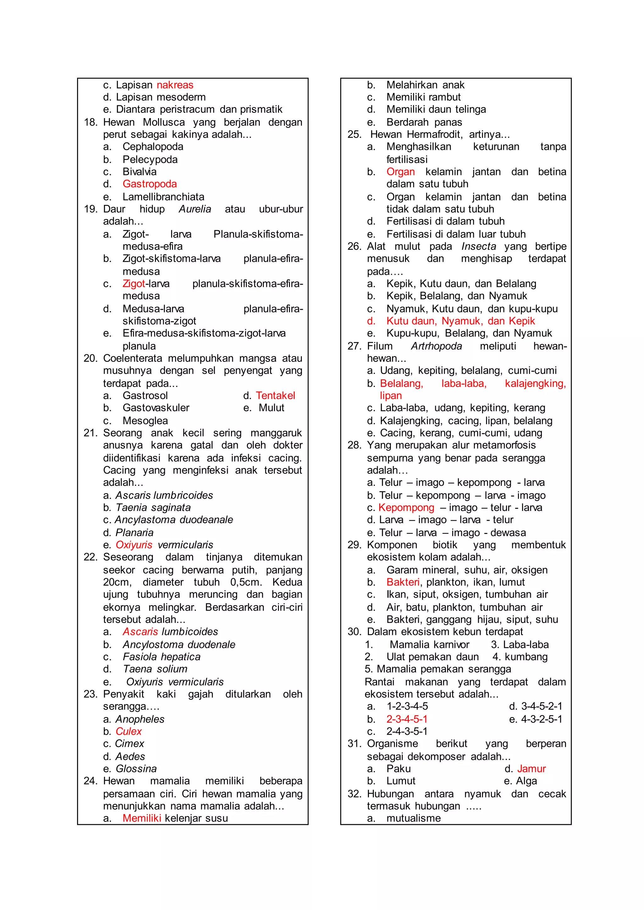 Memahami Kehidupan dalam Bingkai Islam: Contoh Soal Biologi Kelas 7 Semester 1 Memahami Kehidupan dalam Bingkai Islam: Contoh Soal Biologi Kelas 7 Semester 1