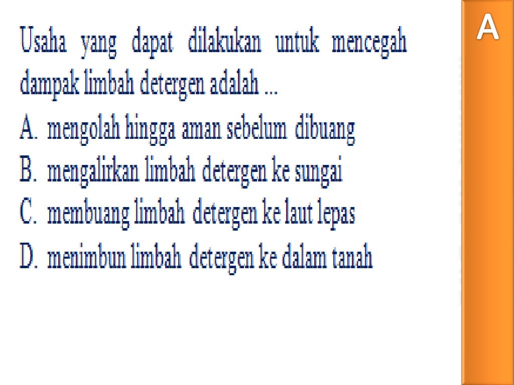 Contoh Soal Pencemaran Lingkungan