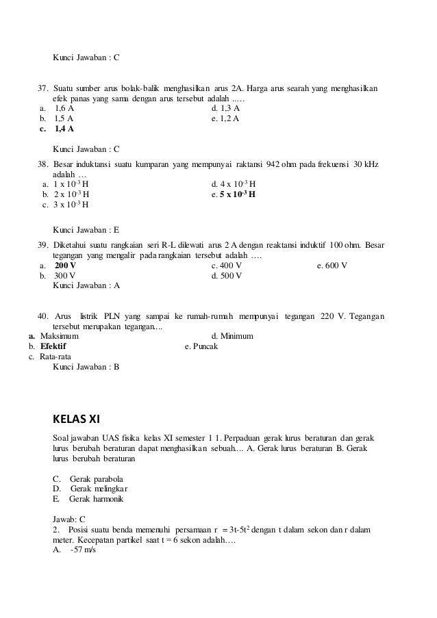 Contoh Soal Cerdas Cermat Sma