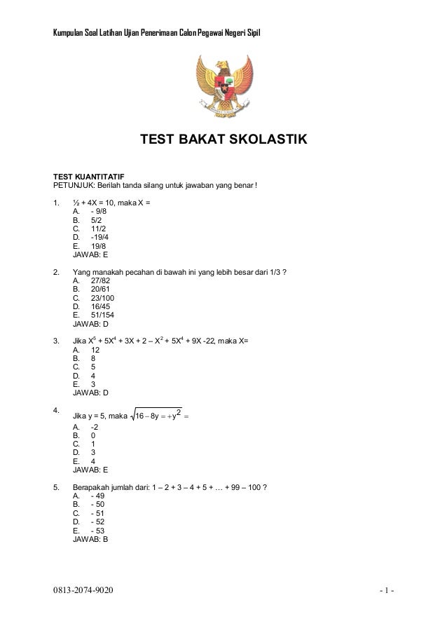 27++ Contoh soal tes bakat skolastik 2019 ideas in 2021 