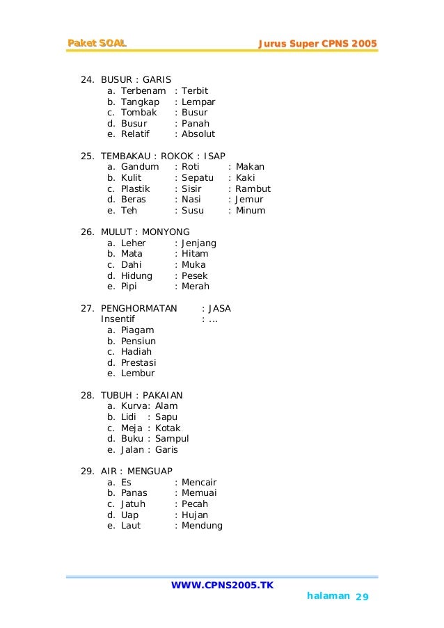 pembahasan soal cpns
