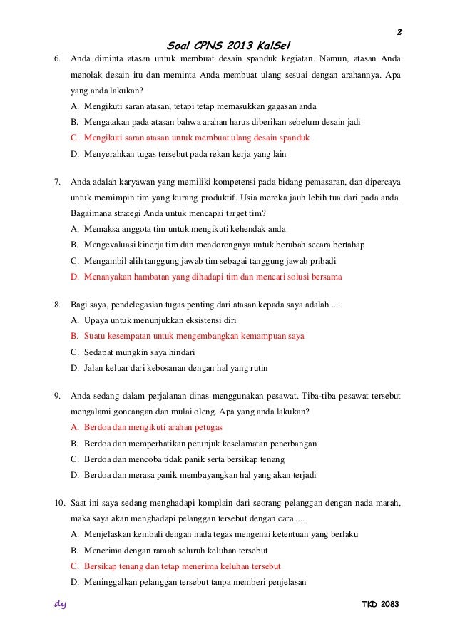 Soal CPNS 2020 Soal CPNS 2020