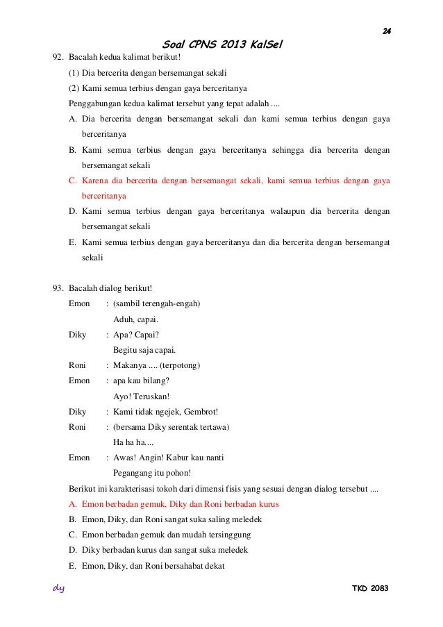 Soal CPNS 2013