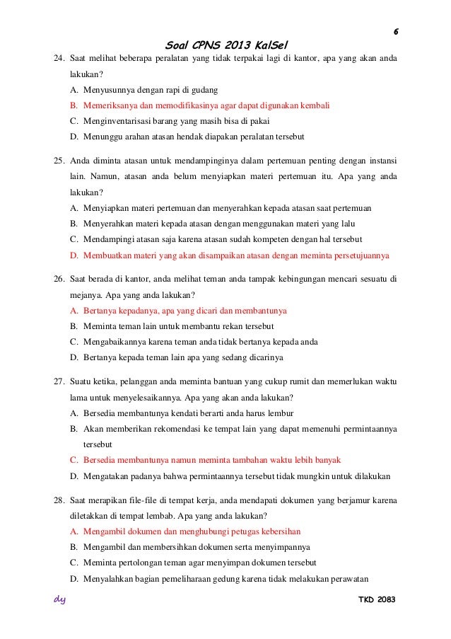 Soal CPNS 2013
