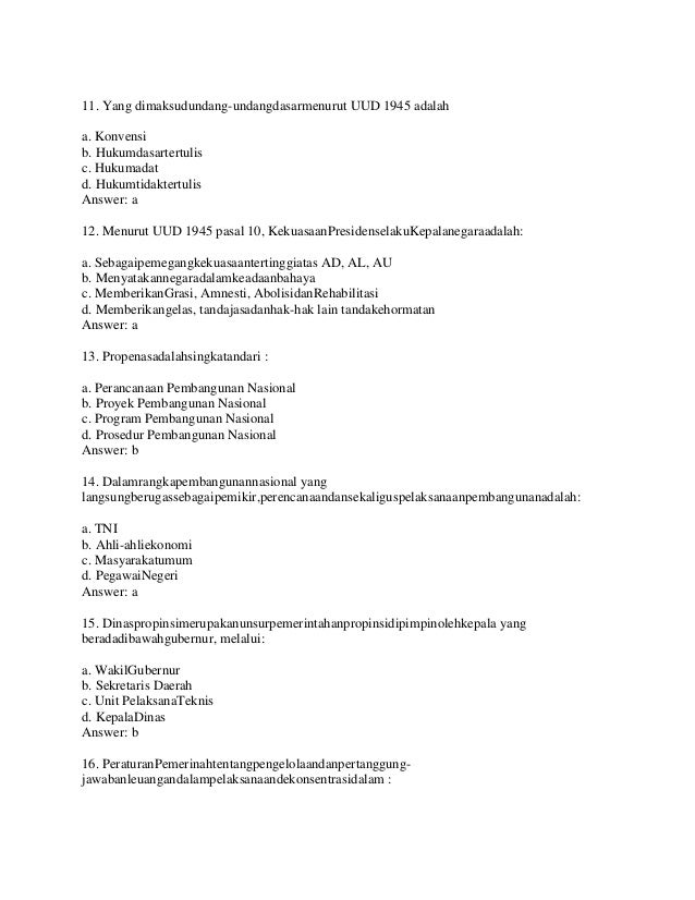 Soal Ujian Dinas Uud 1945 Helmi Kediris