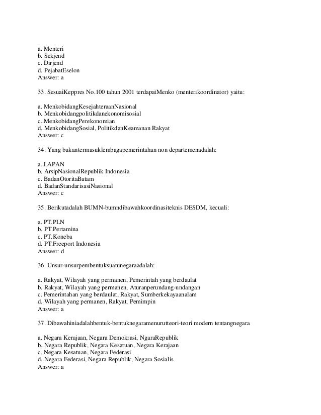 Soal cpns tata negara