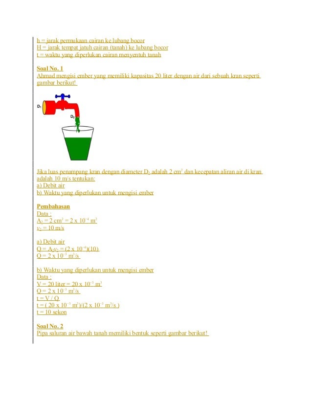 Soal Dan Pembahasan Fluida Dinamis