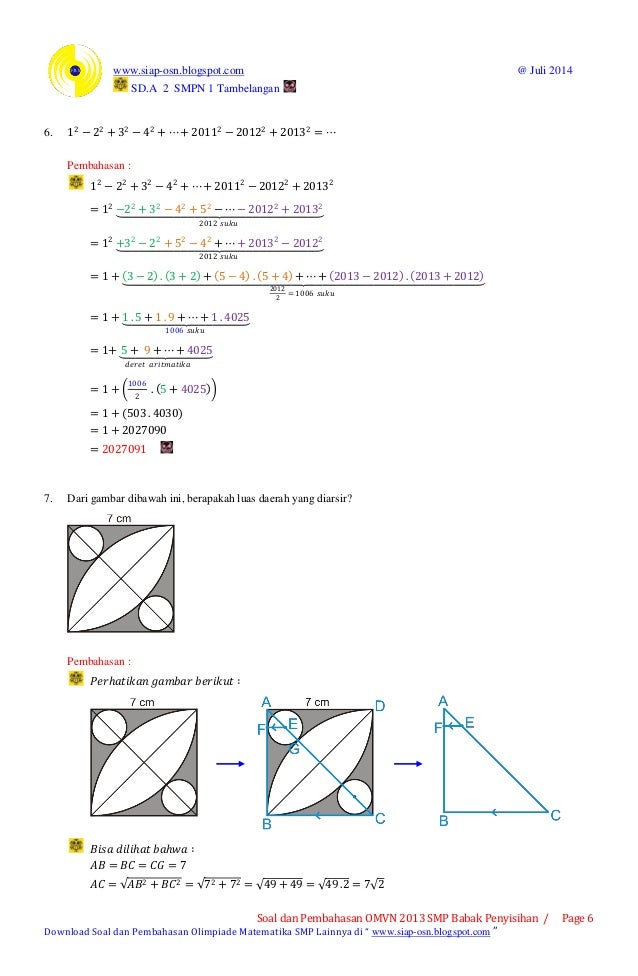 Soal dan pembahasan olimpiade matematika vektor nasional ...