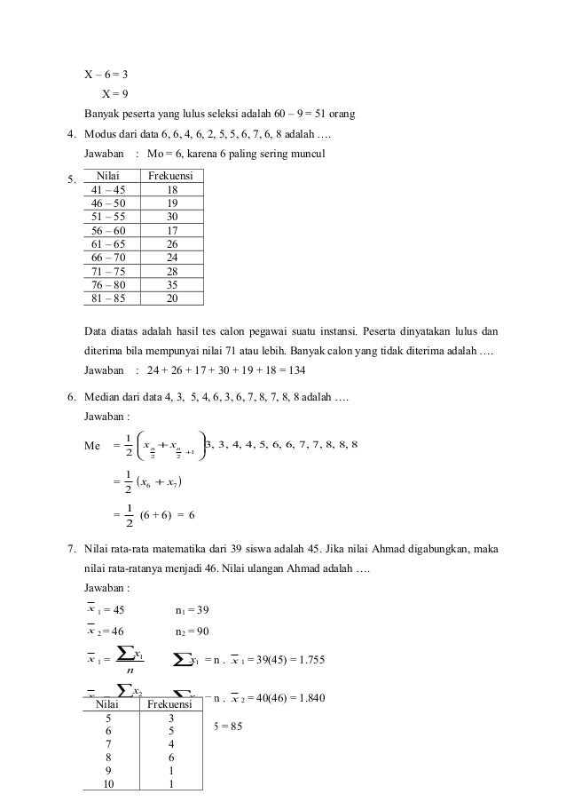 Soal Statistik Kls 9
