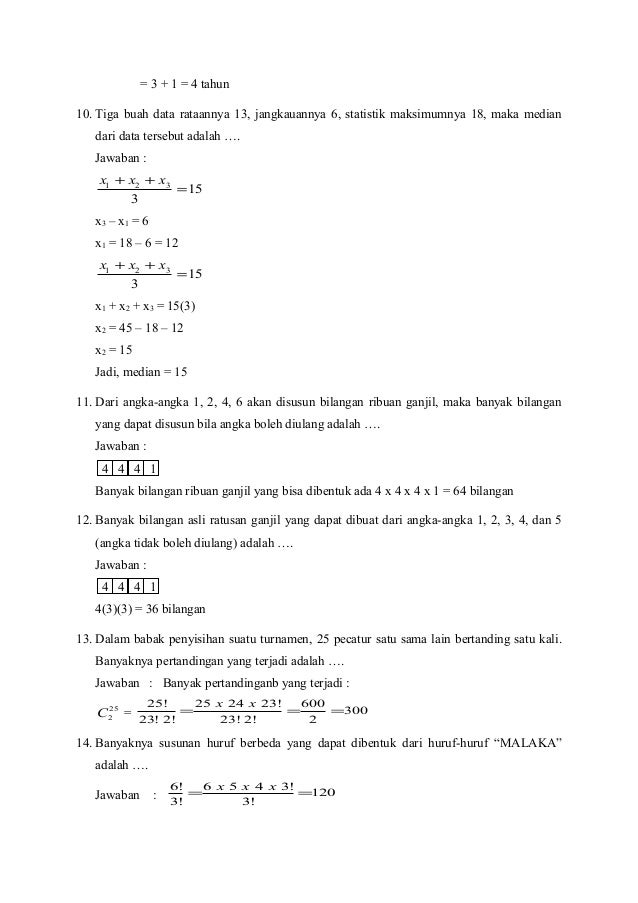 25++ Contoh contoh soal statistik beserta jawaban ideas