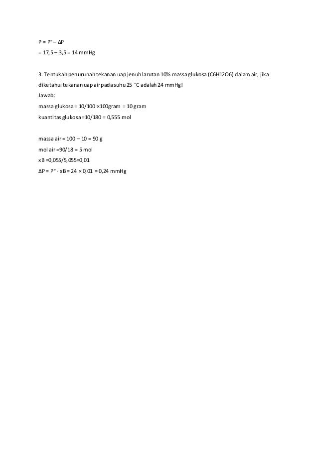 Soal dan pembahasan tekanan osmotik