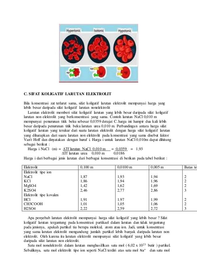 Soal dan pembahasan tekanan osmotik