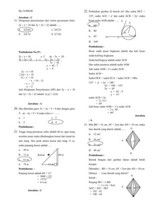 Soal Dan Pembahasan Try Out matematika SMP