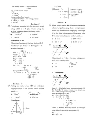 Soal Dan Pembahasan Try Out matematika SMP