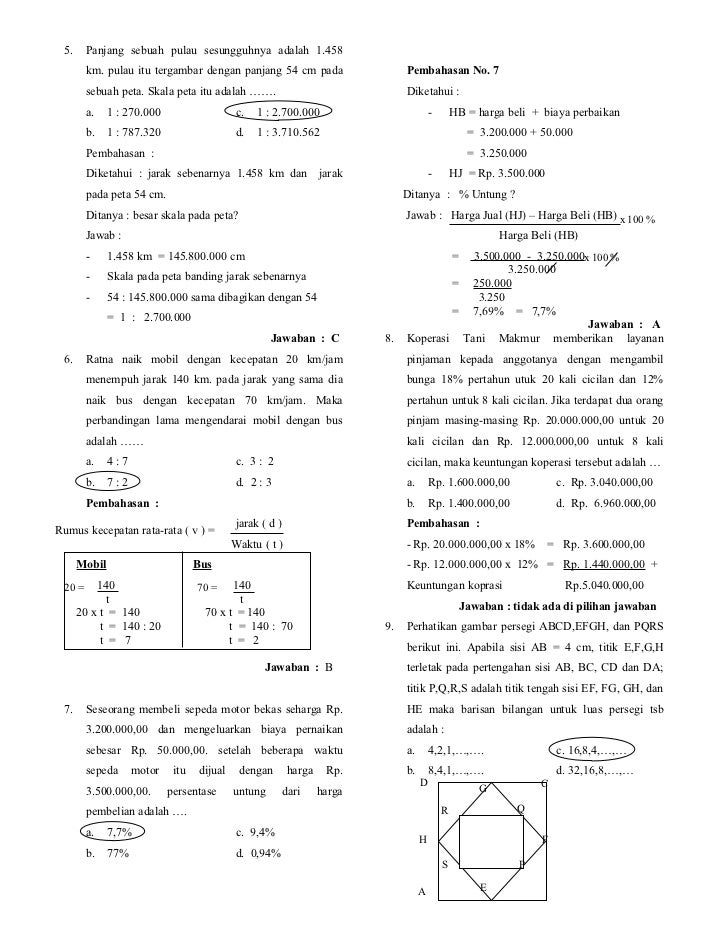 Soal Try Out Matematika Kelas 9