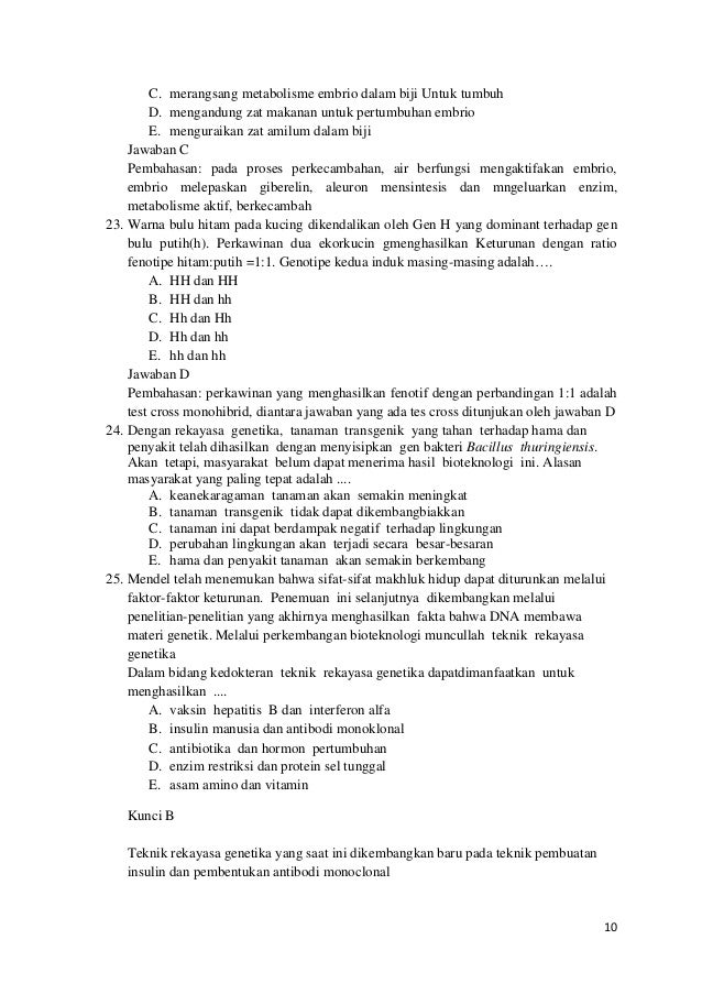 Soal dan pembahasan un biologi