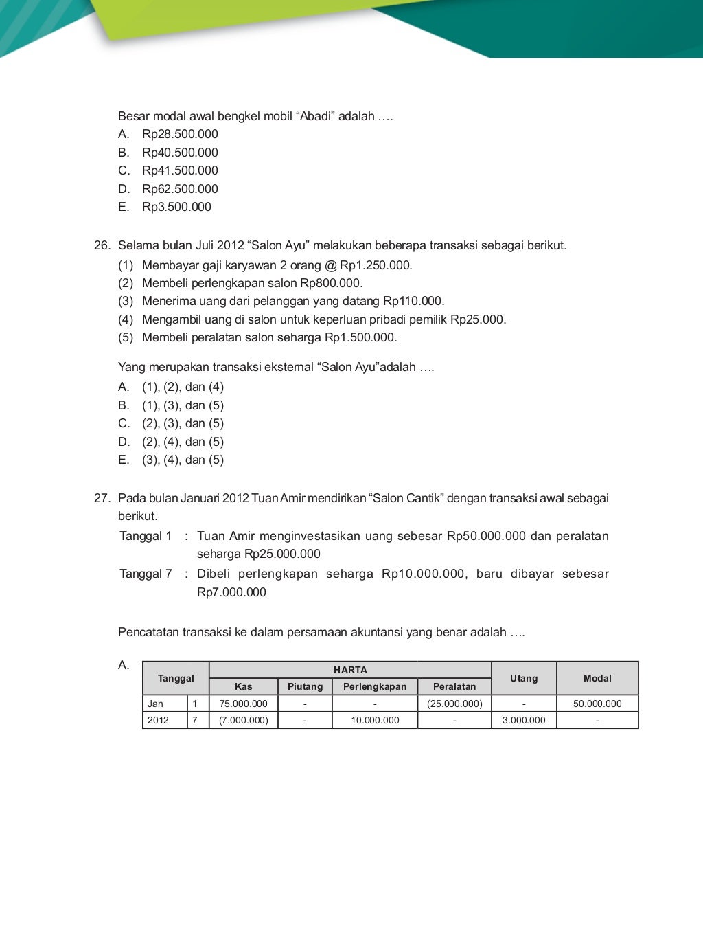 Soal dan pembahasan un ekonomi sma ips 20122013