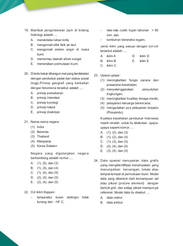  Soal  dan  pembahasan  un geografi sma ips 2019 2019