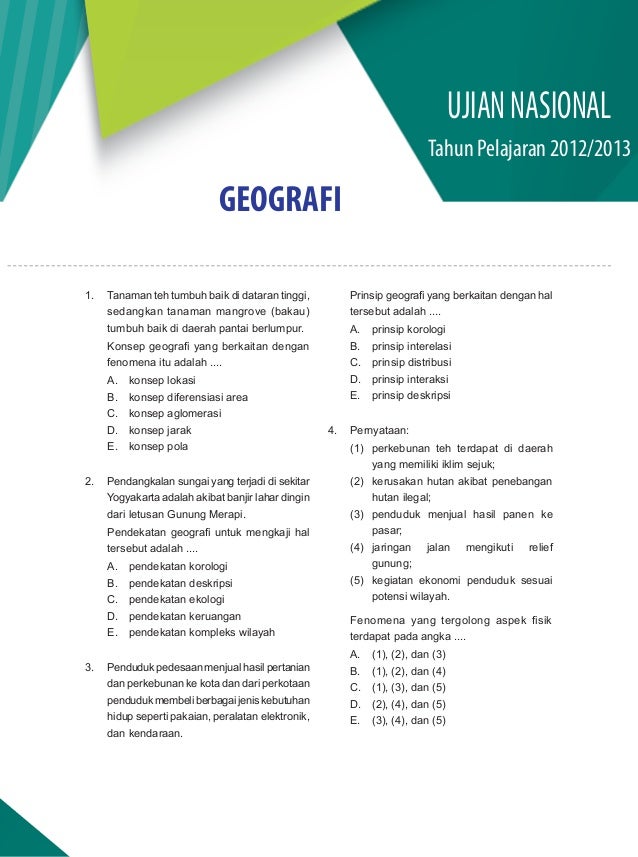  Soal  dan  pembahasan  un geografi sma ips 2019 2019