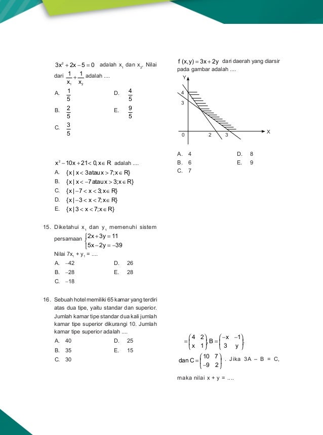 Soal dan pembahasan un matematika sma ips 20092010