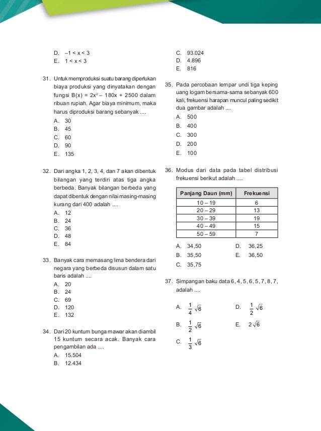 Soal dan pembahasan un matematika sma ips 20102011