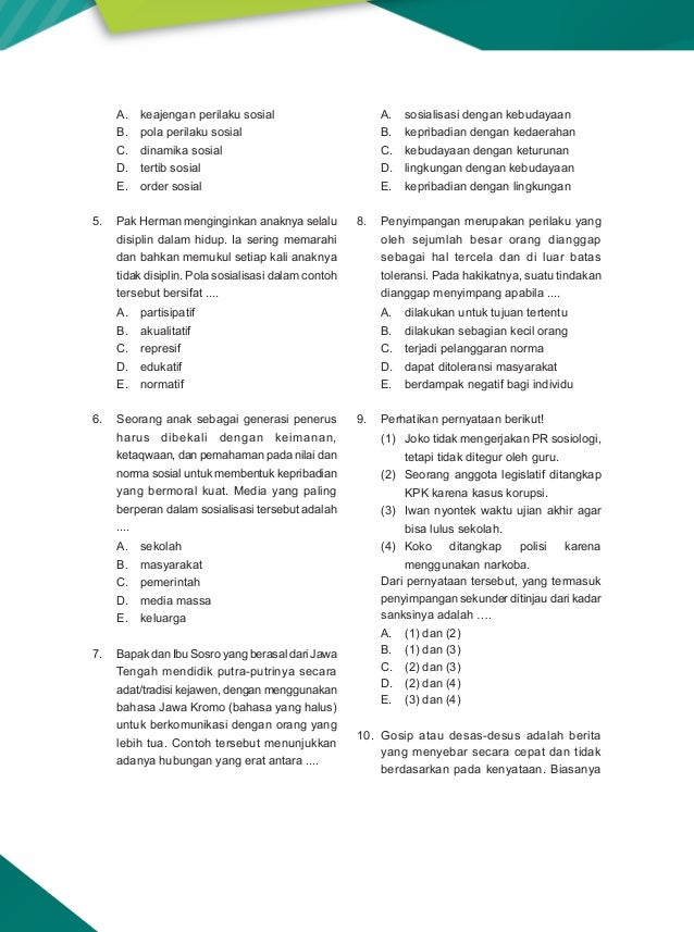 Soal Dan Pembahasan Un Sosiologi Sma Ips 2009 2010