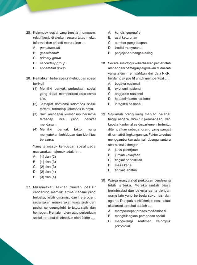 Soal dan pembahasan un sosiologi sma ips 2011-2012 Soal dan pembahasan un sosiologi sma ips 2011-2012