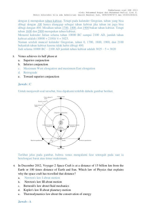 Soal Dan Solusi Osk Astronomi 2013 By M Bagus