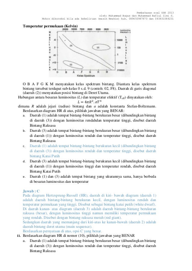 Soal dan solusi osk astronomi 2013 by m bagus