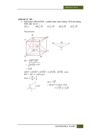 soal dimensi3 dan pembahasan | PDF