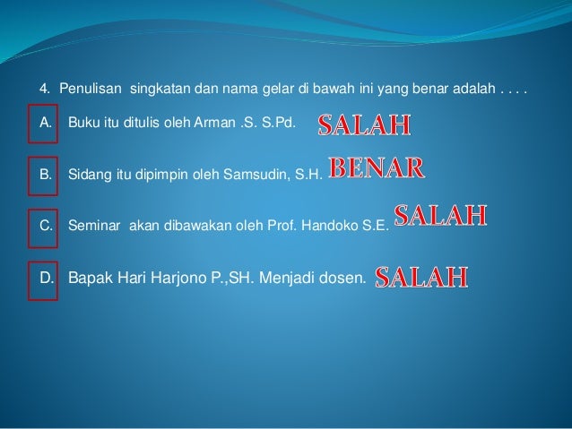 Soal ejaan
