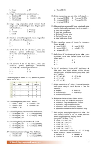 Soal Excel Uas PDF soal-excel-uas-pdf