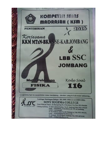 Soal KSM Fisika