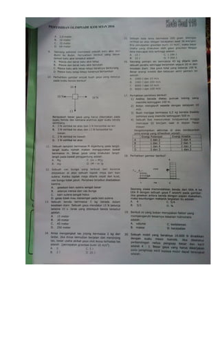 Soal KSM Fisika