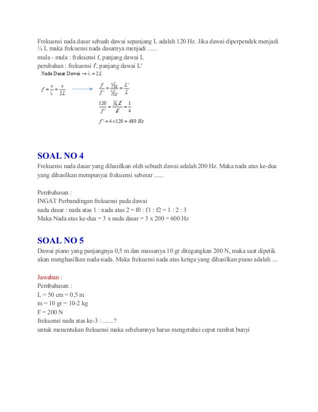 Soal gelombang bunyi kelas 12 Soal gelombang bunyi kelas 12