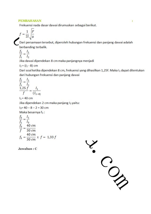 Soal Intensitas Bunyi