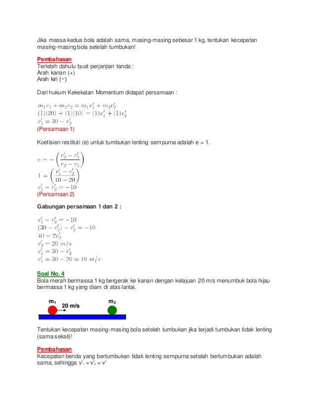 Soal Impuls Dan Momentum