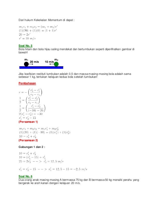 Soal Impuls Dan Momentum