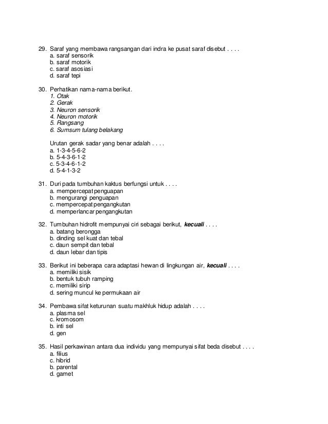 Soal Ipa Smp Kelas 9 Uas Smt Ganjil Dewi Ganawati Ok