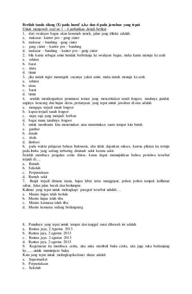 Soal Ujian Bahasa Daerah Batak Toba - Soal Baru