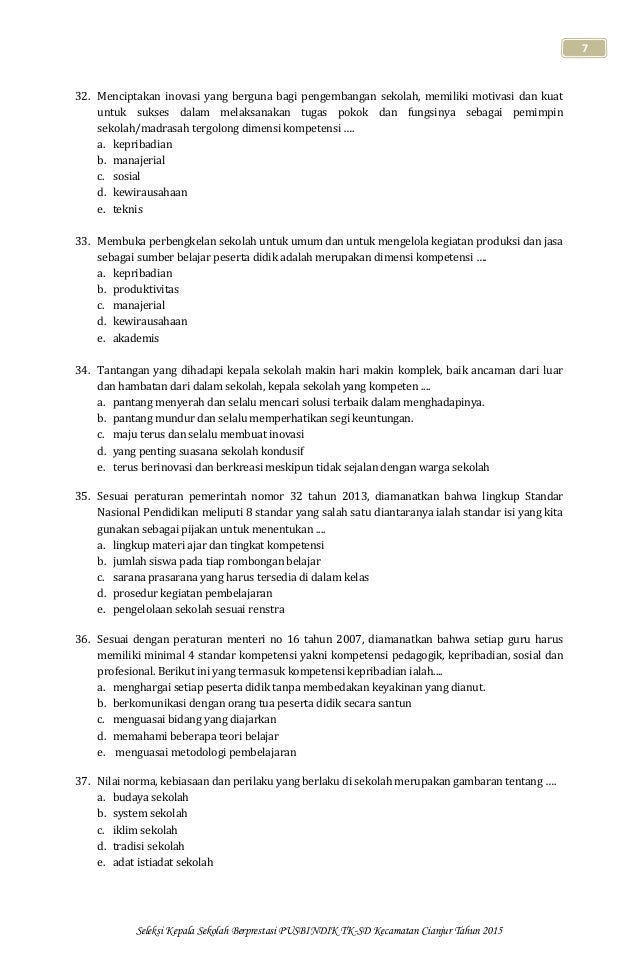 Top 12 Soal Kepala Sekolah Sd Berprestasi Viral