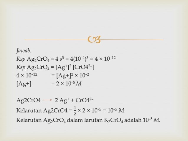 Contoh Soal Hasil Kali Kelarutan, KSP 2