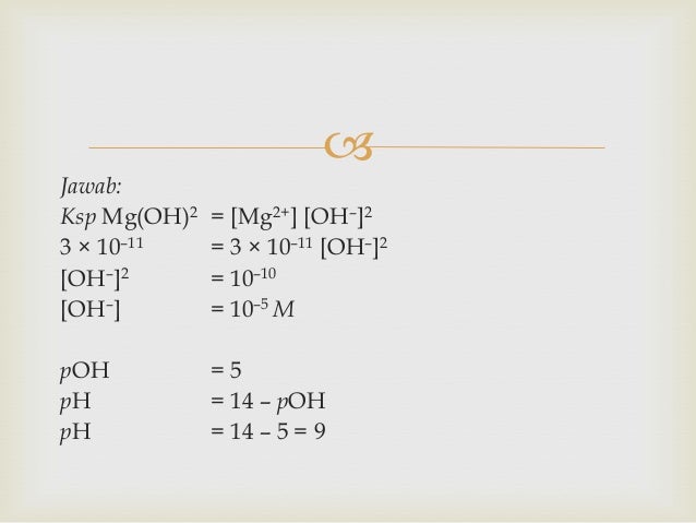 Contoh Soal Hasil Kali Kelarutan, KSP 2