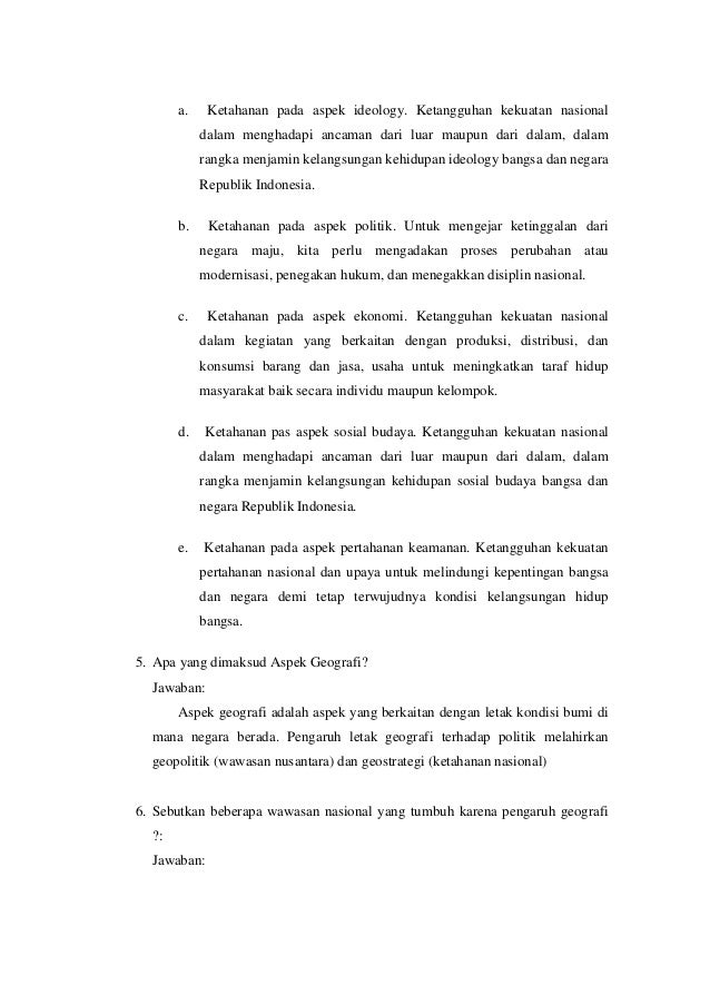 Soal essay wawasan nusantara