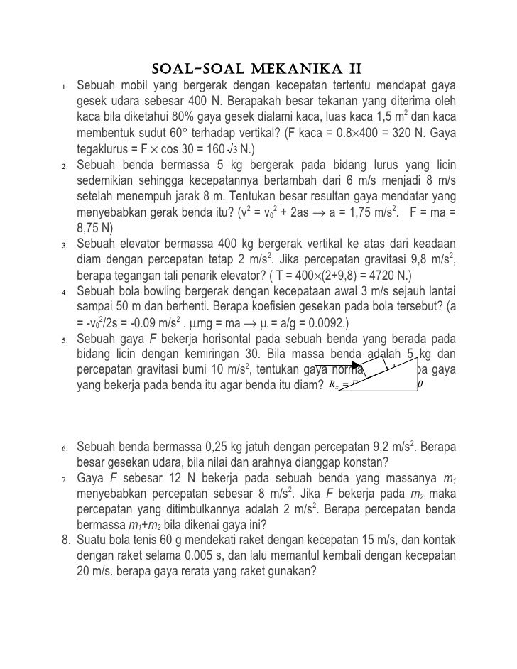 Soal Fisika Dasar