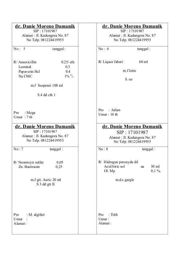 Soal Latihan Ilmu Resep 2